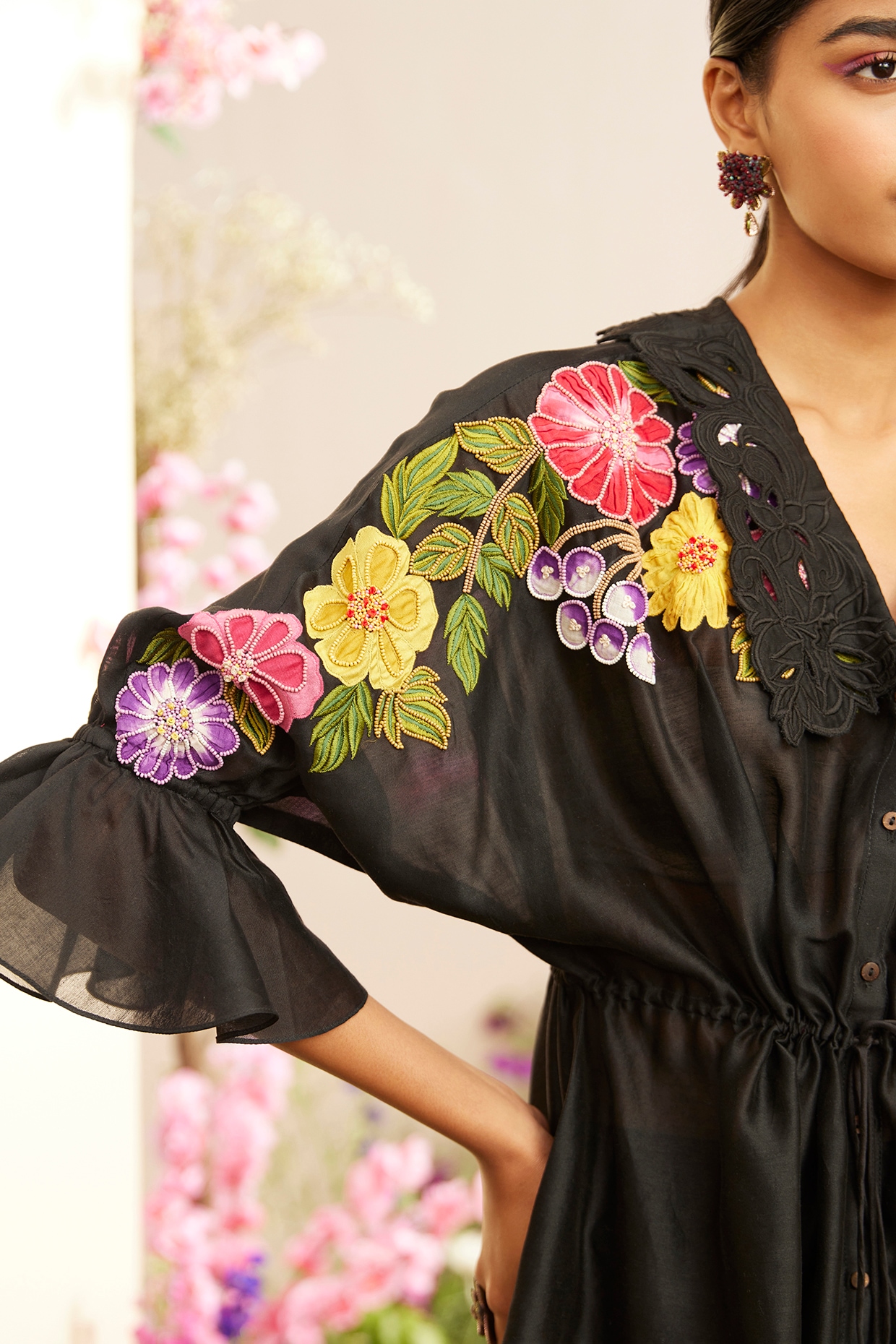 Embroidered store kimono dress