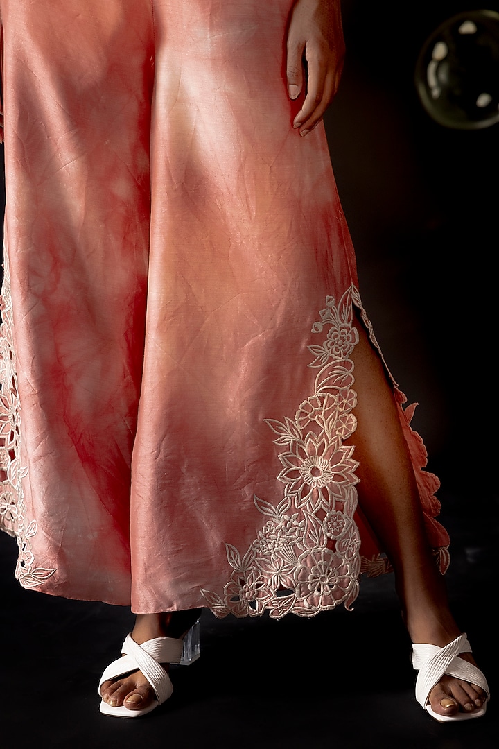 Old Rose Chanderi Pants by Chandrima at Pernia's Pop Up Shop
