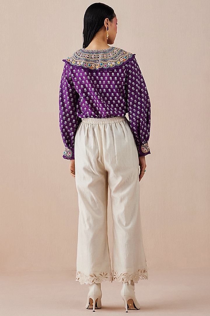 Purple Printed Shirt by Chandrima at Pernia's Pop Up Shop