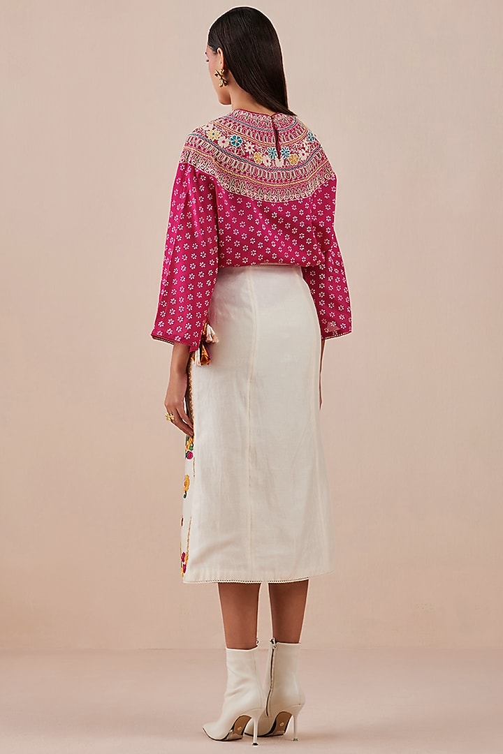 Fuchsia Printed Top by Chandrima at Pernia's Pop Up Shop