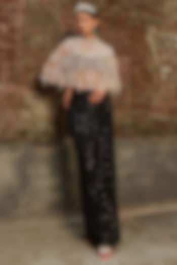 Black Sequins Skirt Set by Cherie D at Pernia's Pop Up Shop