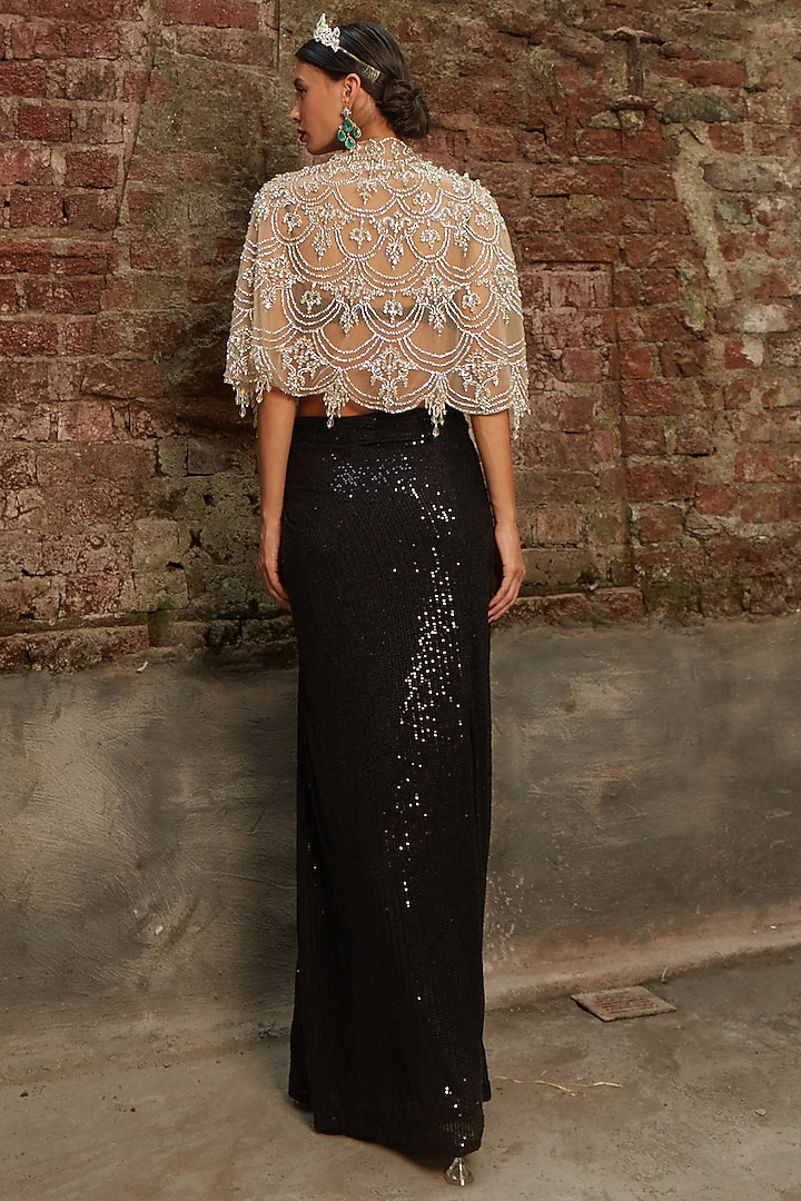 Black Sequins Skirt Set by Cherie D at Pernia's Pop Up Shop