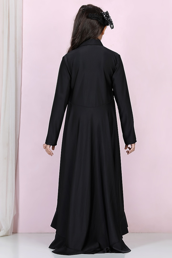 Black Lycra High-Low Dress For Girls by The Little celebs at Pernia's Pop Up Shop