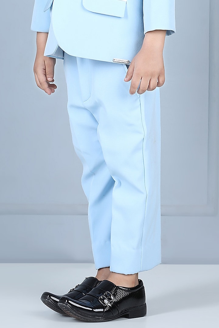 Ice Blue Imported Crepe Tuxedo Set For Boys by The Little celebs at Pernia's Pop Up Shop