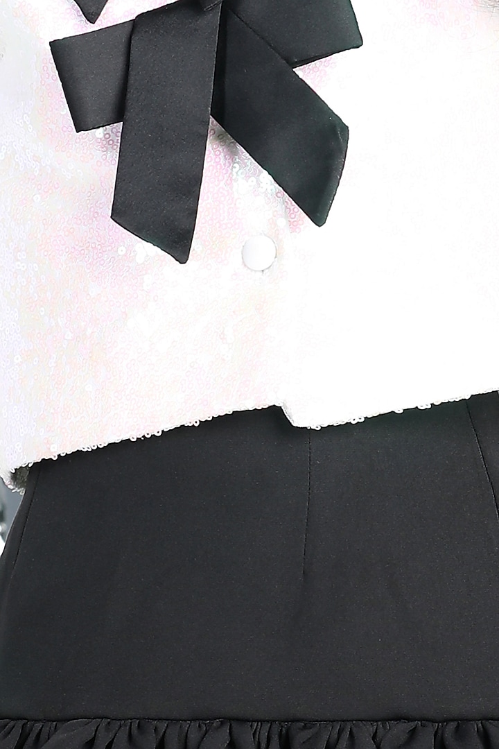 Black & White Sequins Co-Ord Set For Girls by The Little celebs at Pernia's Pop Up Shop