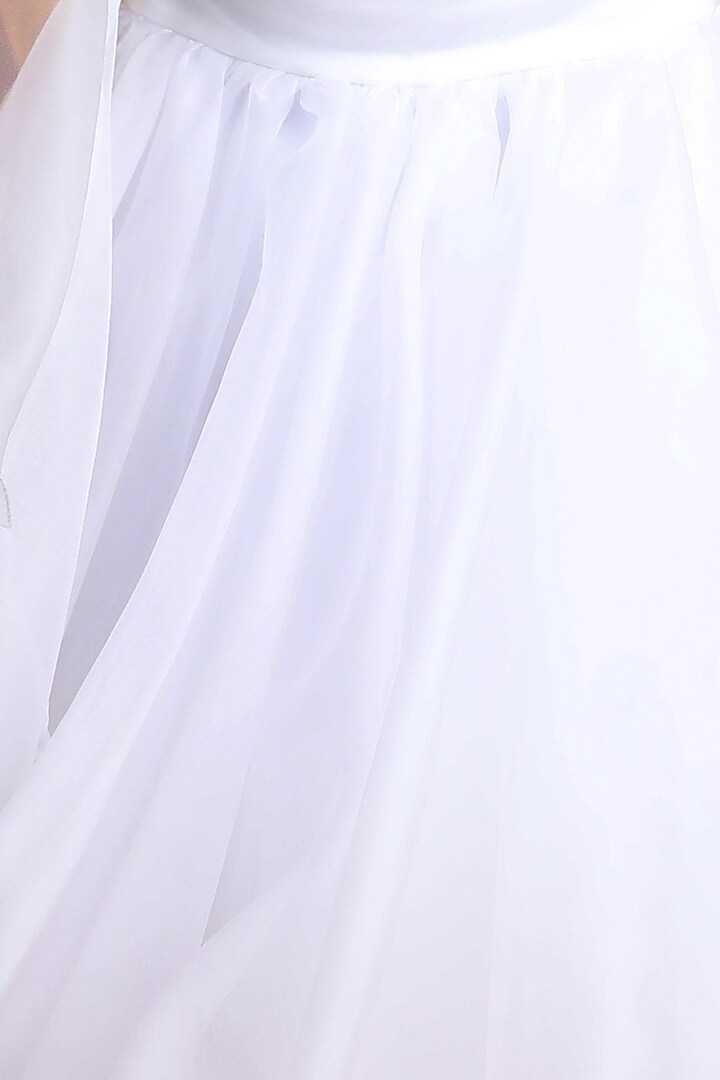 White Organza Lehenga Set For Girls by The Little celebs at Pernia's Pop Up Shop