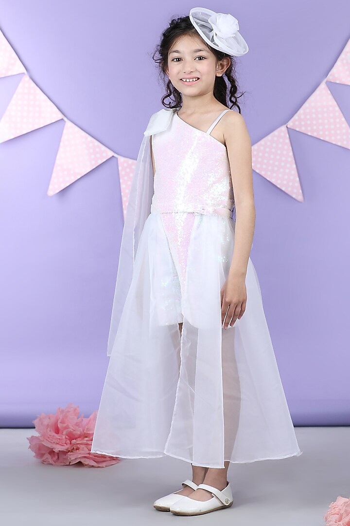 Rainbow Net Jumpsuit For Girls by The Little celebs at Pernia's Pop Up Shop
