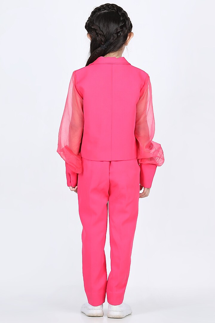Hot Pink Imported Lycra Pant Set For Girls by The Little celebs at Pernia's Pop Up Shop