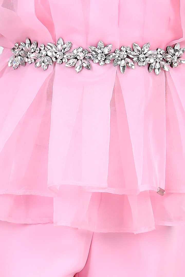 Baby Pink Imported Lycra Pant Set For Girls by The Little celebs at Pernia's Pop Up Shop