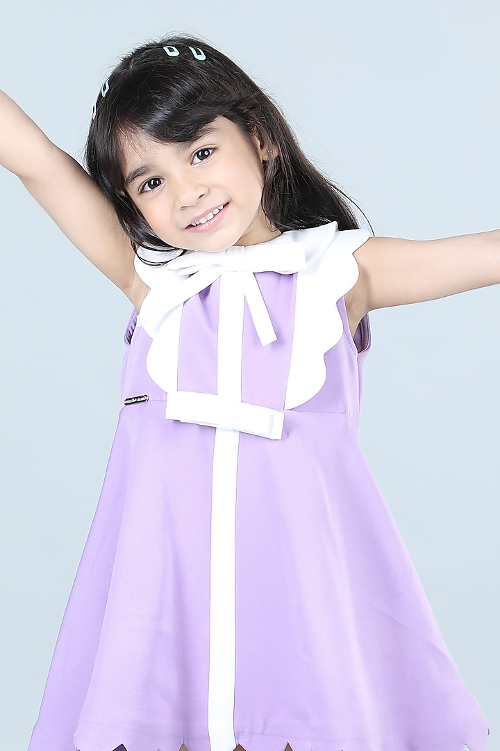 Lilac Imported Crepe Dress For Girls by The Little celebs at Pernia's Pop Up Shop