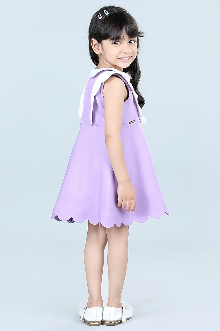 Lilac Imported Crepe Dress For Girls by The Little celebs at Pernia's Pop Up Shop