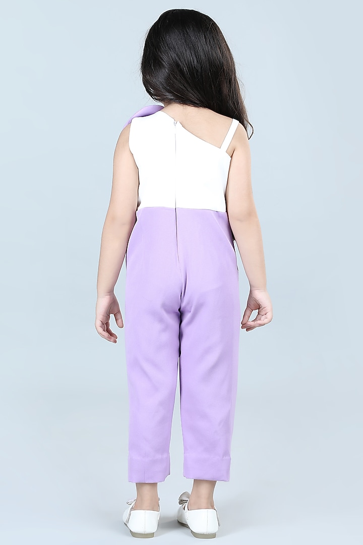 Lilac Imported Crepe Jumpsuit For Girls by The Little celebs at Pernia's Pop Up Shop