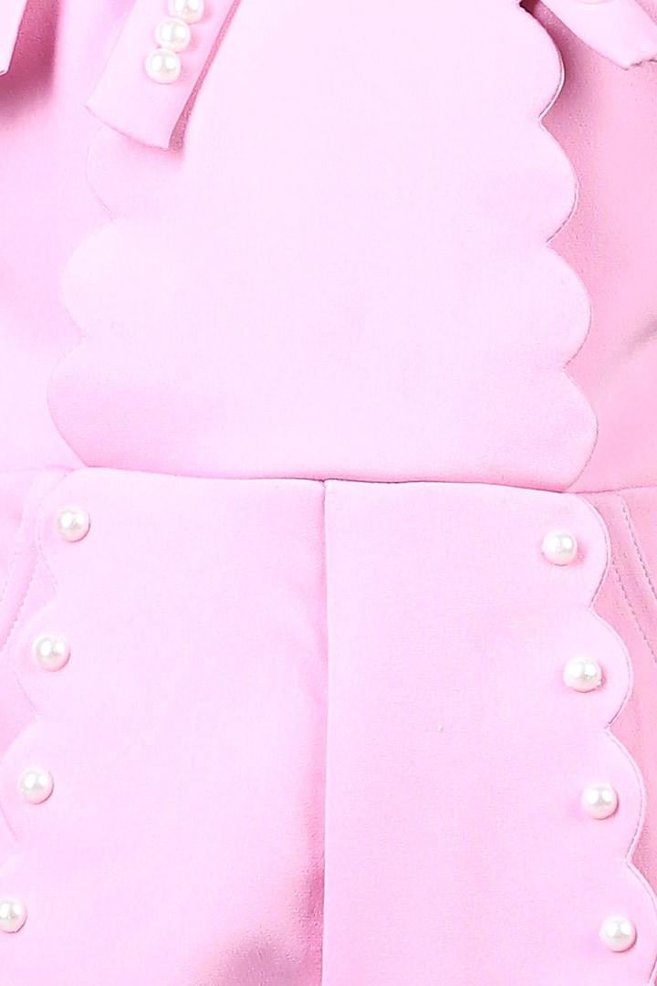 Pink Imported Crepe Jumpsuit For Girls by The Little celebs at Pernia's Pop Up Shop