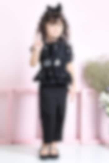 Black Imported Crepe Co-Ord Set For Girls by The Little celebs at Pernia's Pop Up Shop