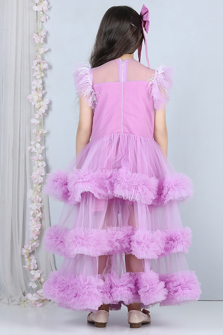 Lilac Embellished Dress For Girls by The Little celebs at Pernia's Pop Up Shop