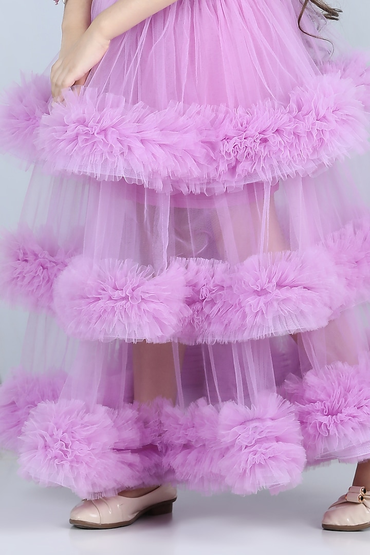 Lilac Embellished Dress For Girls by The Little celebs at Pernia's Pop Up Shop