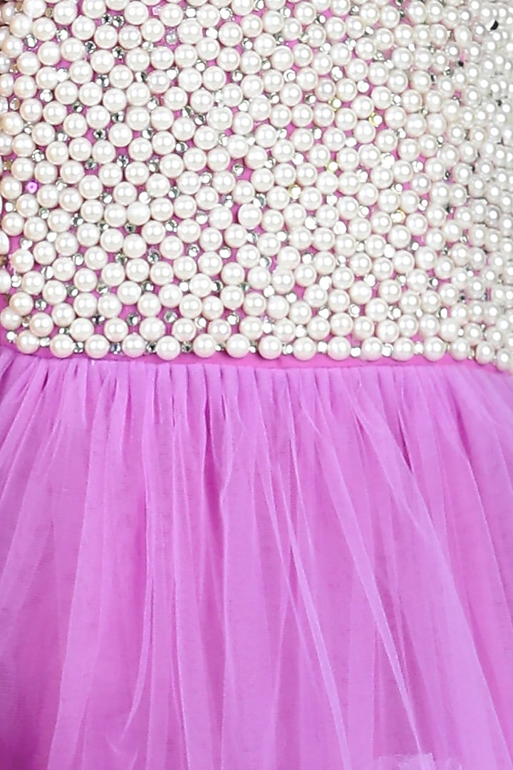 Lilac Embellished Dress For Girls by The Little celebs at Pernia's Pop Up Shop