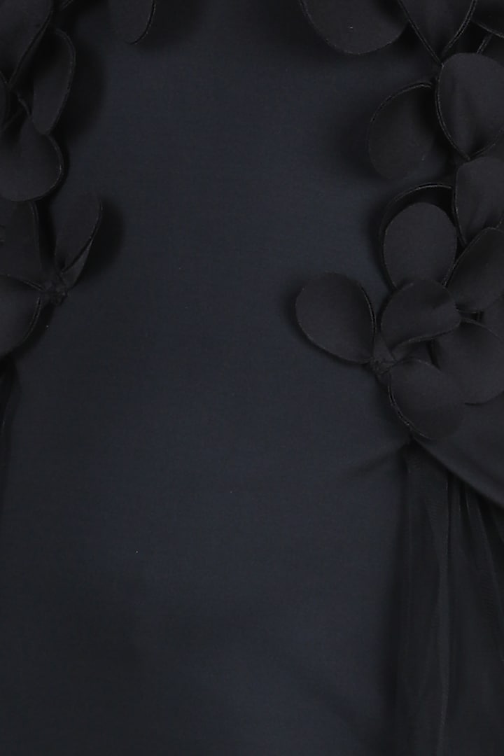Black Neoprene Dress For Girls by The Little celebs at Pernia's Pop Up Shop