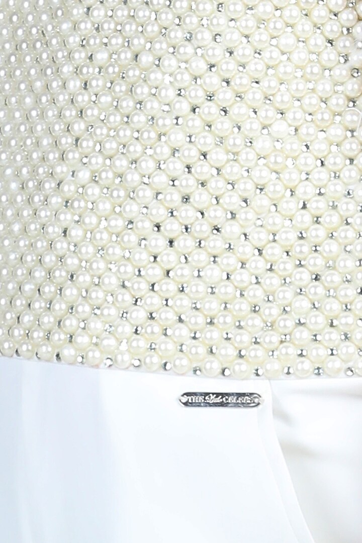 White Embellished Jumpsuit For Girls by The Little celebs at Pernia's Pop Up Shop