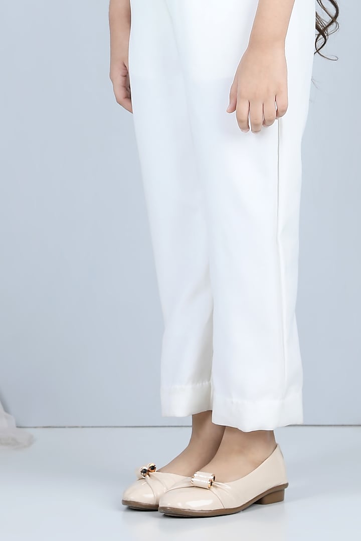 White Embellished Jumpsuit For Girls by The Little celebs at Pernia's Pop Up Shop