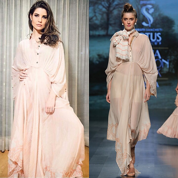 Pastel sand brown kimono Vacation Dress by Pinnacle By Shruti Sancheti at Pernia's Pop Up Shop
