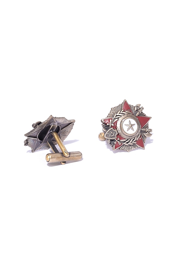 Antique Gold Finish Hannibal Cufflinks by Cosa Nostraa at Pernia's Pop Up Shop
