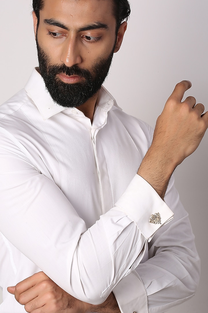 Antique Gold Finish Cufflinks by Cosa Nostraa at Pernia's Pop Up Shop