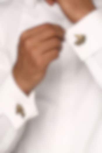 Antique Gold Finish Royal Horse Cufflinks by Cosa Nostraa at Pernia's Pop Up Shop