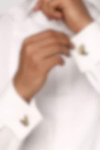 Antique Gold Finish Elephant Head Cufflinks by Cosa Nostraa at Pernia's Pop Up Shop