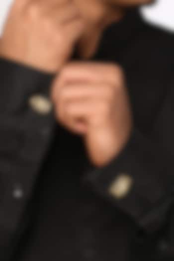Antique Gold Finish Khajuraho Cufflinks by Cosa Nostraa at Pernia's Pop Up Shop