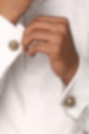 Antique Gold Finish Atlas Cufflinks by Cosa Nostraa at Pernia's Pop Up Shop