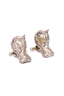 Antique Gold Finish British Bulldog Cufflinks by Cosa Nostraa-POPULAR PRODUCTS AT STORE