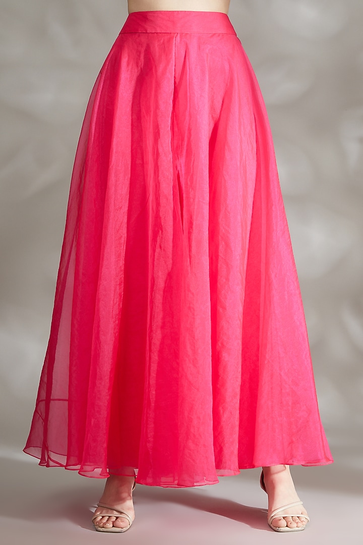 Fuchsia Pink Printed Kurta Set by Chhavvi Aggarwal at Pernia's Pop Up Shop