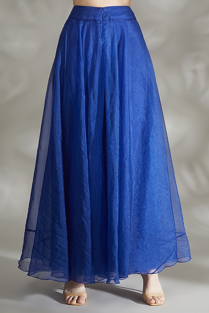 Cobalt Blue Printed Kurta Set by Chhavvi Aggarwal at Pernia's Pop Up Shop