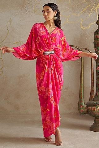 Shop Blush Pink Embroidered Maxi Dress for Women Online from India's Luxury  Designers 2026