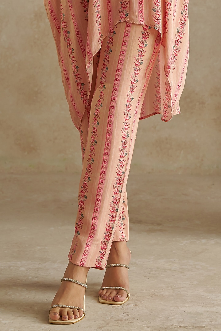 Beige Crepe Hand Embroidered Co-Ord Set by Chhavvi Aggarwal at Pernia's Pop Up Shop
