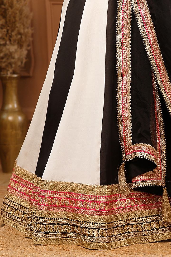Multi-Colored Bemberg Silk Embroidered Wedding Lehenga Set by CHARLIE AHUJA at Pernia's Pop Up Shop