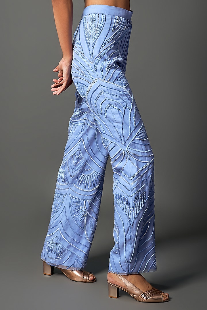 Multi-Colored Polyamide & Elastane Flared Pants Design by Tizzi at Pernia's  Pop Up Shop 2024