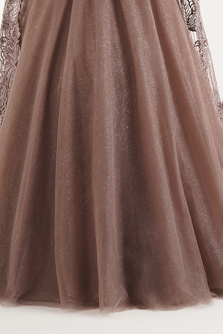 Mouse Net Wedding Lehenga Set by Chaashni by Maansi and Ketan at Pernia's Pop Up Shop