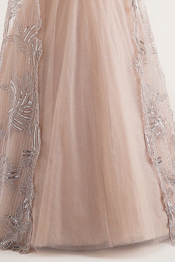 Nude Net Wedding Lehenga Set by Chaashni by Maansi and Ketan at Pernia's Pop Up Shop
