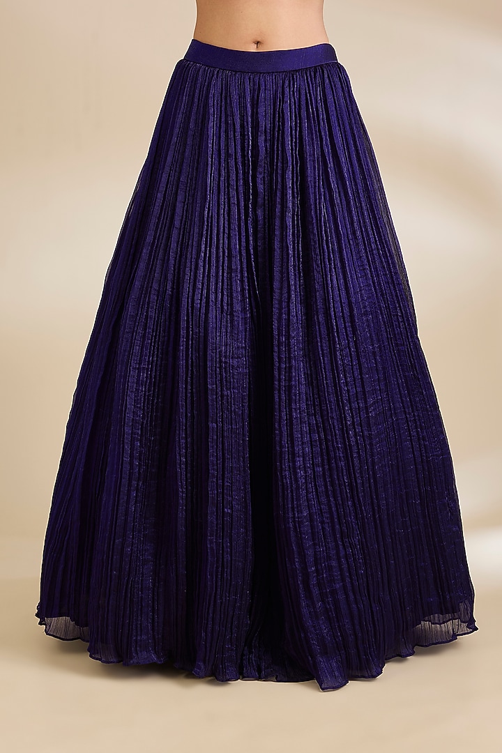 Purple Organza & Net Sequins Embellished Wedding Lehenga Set by Chaashni by Maansi and Ketan at Pernia's Pop Up Shop
