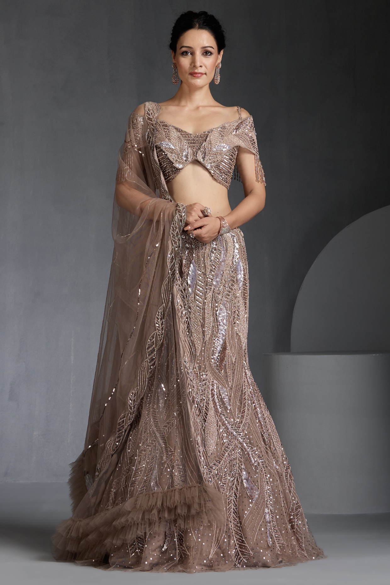 Buy Golden Lehenga for Women Online from India s Luxury Designers 2024