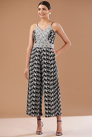 Black Cotton Jumpsuit by CHITRASHI JAIPUR