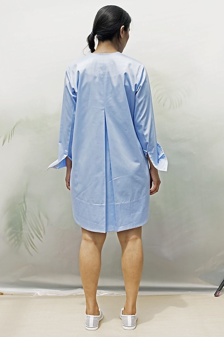 Sky Blue Tunic With Cord Tie-Up by Chillosophy at Pernia's Pop Up Shop