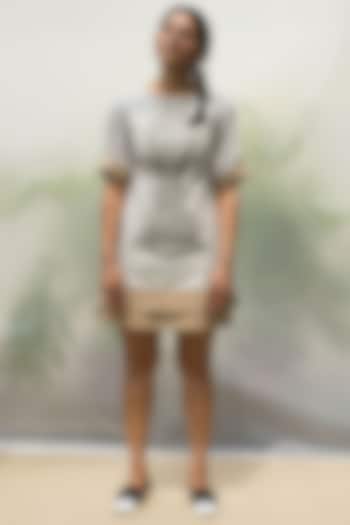 Grey Vacation Dress With Geometric Detailing by Chillosophy at Pernia's Pop Up Shop