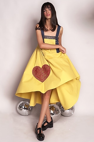Yellow Poplin Parachute Dress by Chillosophy