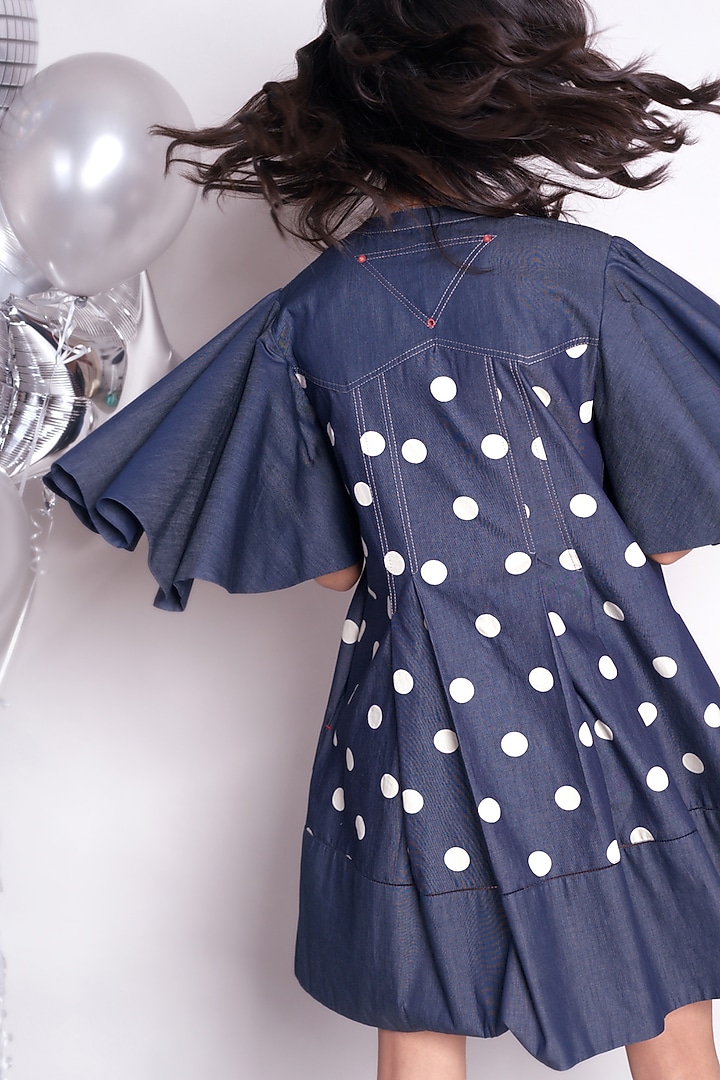Blue Denim Polka Dot Vacation Dress by Chillosophy at Pernia's Pop Up Shop