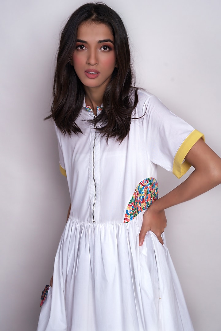 White Poplin Midi Summer Dress by Chillosophy at Pernia's Pop Up Shop