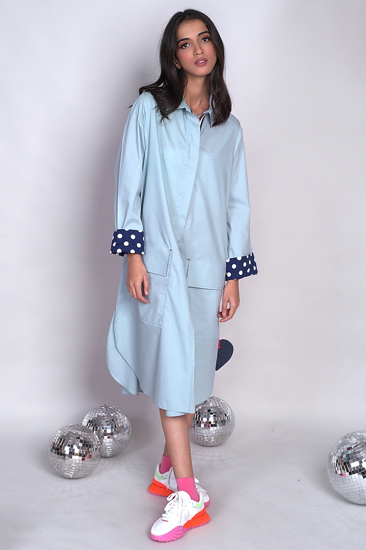 Sea Salt Poplin Midi Shirt Dress by Chillosophy at Pernia's Pop Up Shop