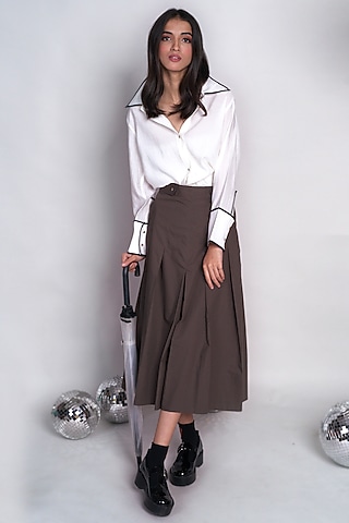 White Viscose Shirt by Chillosophy